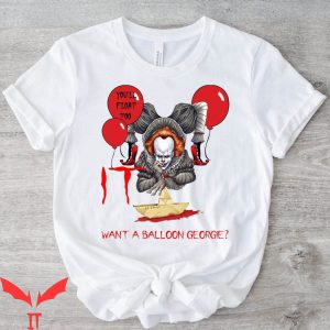 IT Pennywise T-Shirt You’ll Float Too Want A Balloon Georgie