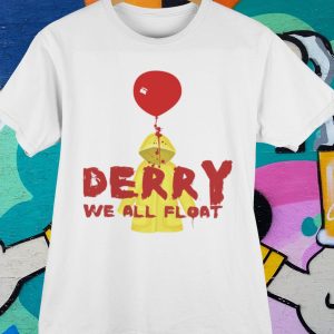 IT T-Shirt Derry We All Float Balloon Horror IT The Movie
