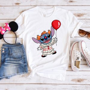 IT T-Shirt Disney Stitch Pennywise Balloon IT The Movie