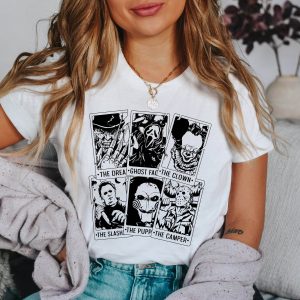 IT T-Shirt Horror Characters Tarot Cards IT The Movie