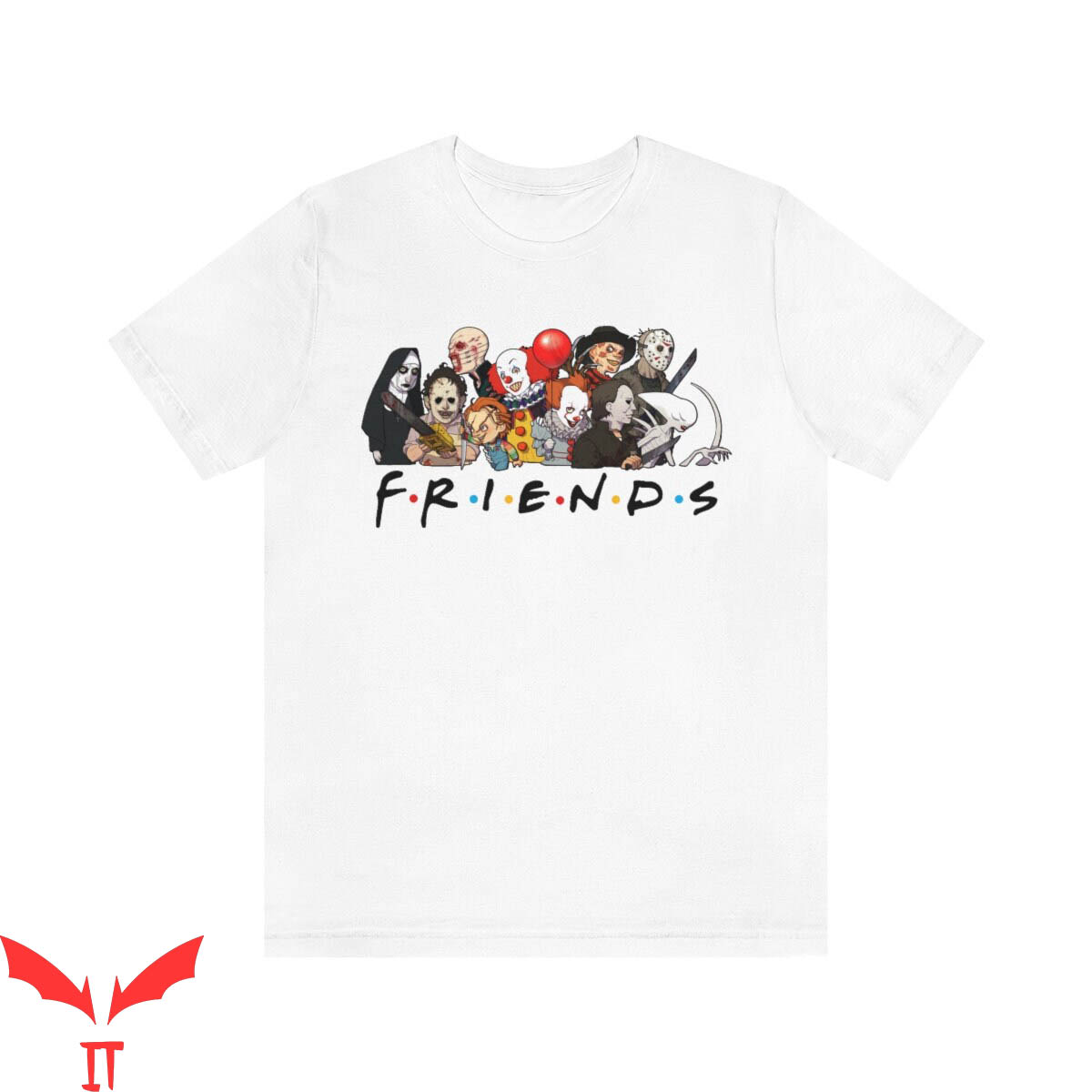 IT T-Shirt Pennywise Friends Horror Characters IT The Movie