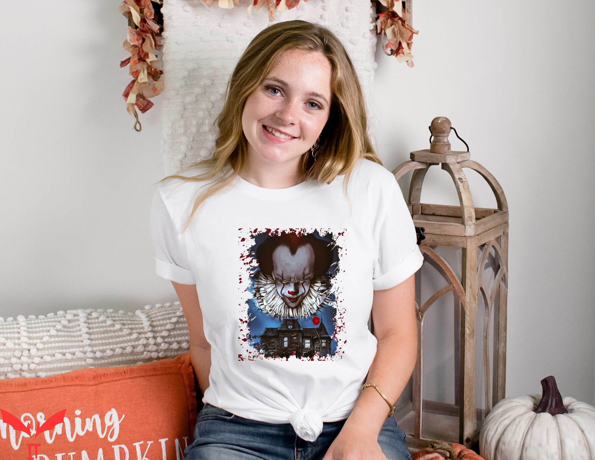 IT T-Shirt Pennywise Killer Clown Halloween IT The Movie
