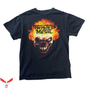 IT The Clown T-Shirt 2011 Twisted Metal Flaming Clown Logo