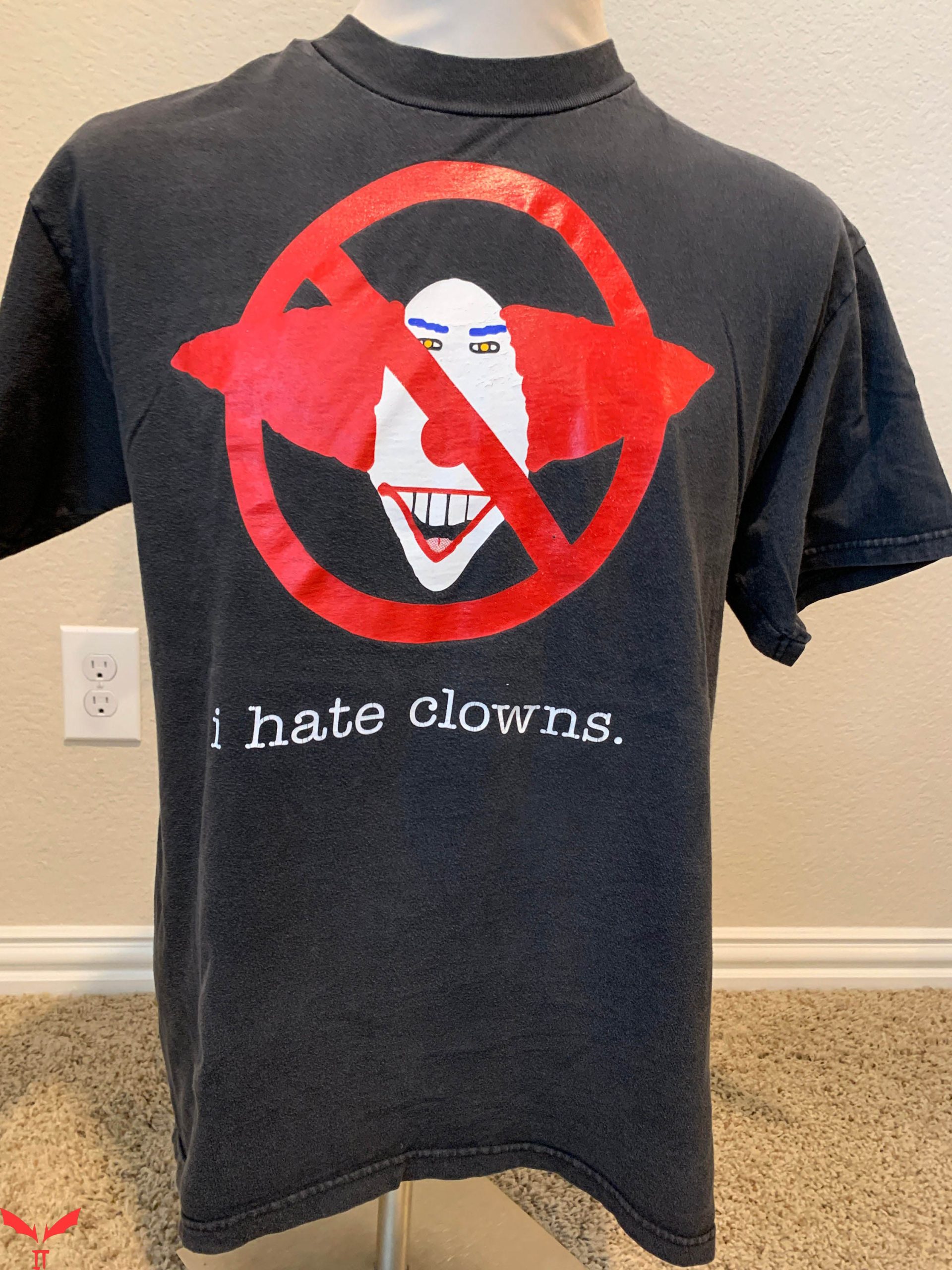 IT The Clown T-Shirt 90's I Hate Clowns Horror Movie