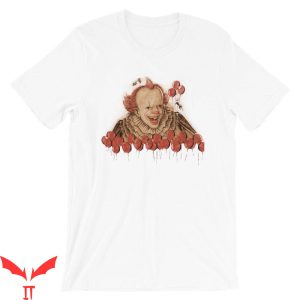 IT The Clown T-Shirt Clown With Smile Face And Red Balloons