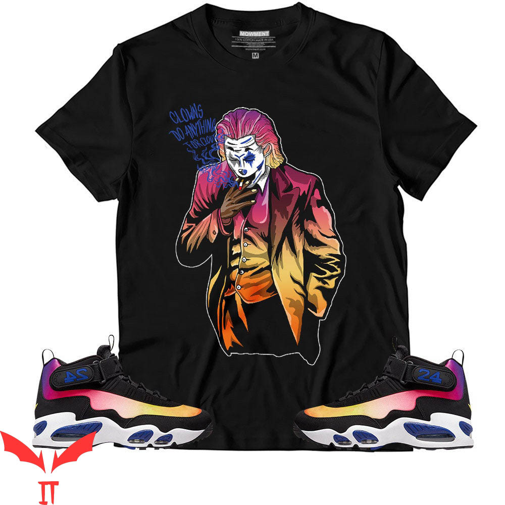 IT The Clown T-Shirt Clowns Do Anything For Clout Blue Text