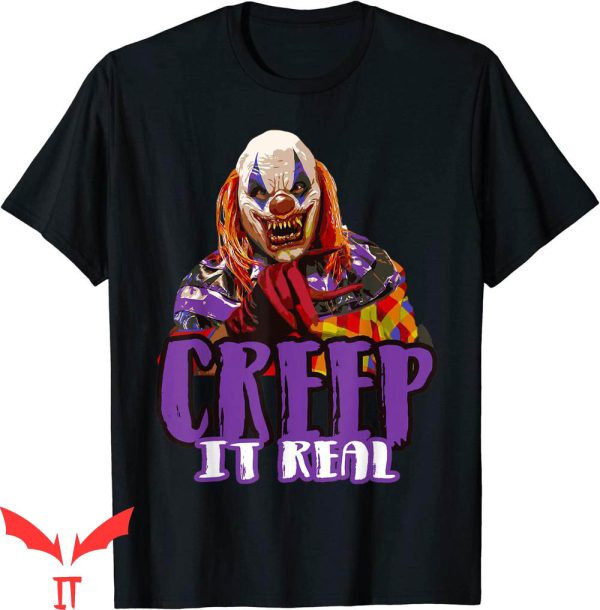 IT The Clown T-Shirt Creep It Real Evil Lifelike Carnival