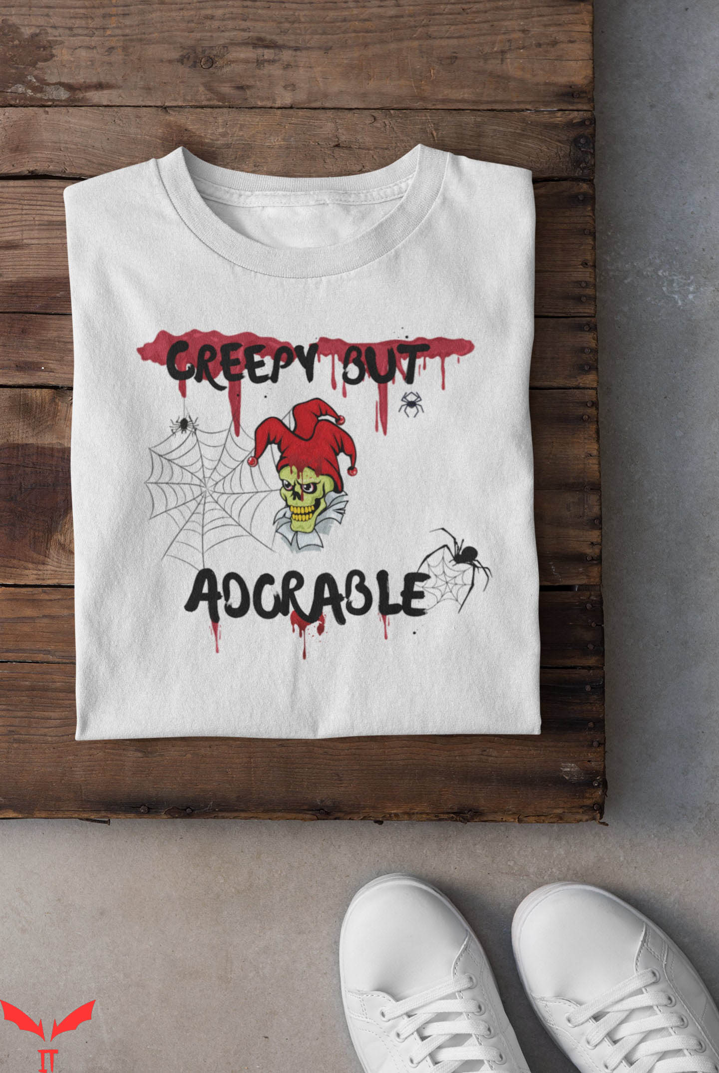 IT The Clown T-Shirt Creepy But Adorable Scary Clown