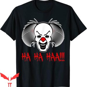 IT The Clown T-Shirt Creepy Mask Ha Ha Scary Clown IT Movie