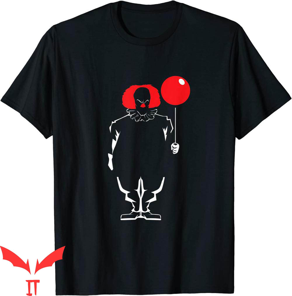 IT The Clown T-Shirt Evil Clown With Baloon IT The Movie