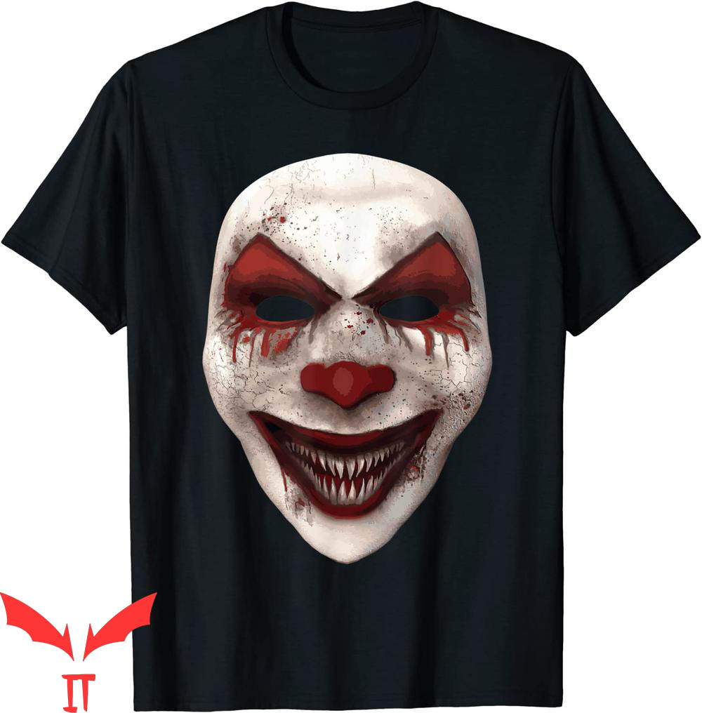 IT The Clown T-Shirt Evil Clown With Red Nose IT The Movie