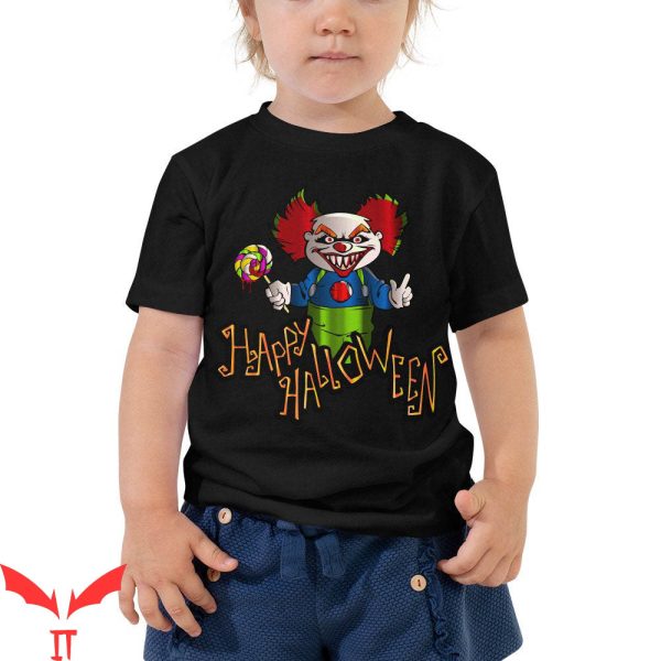 IT The Clown T-Shirt Evil Scary Clown Eating Lollipop Candy