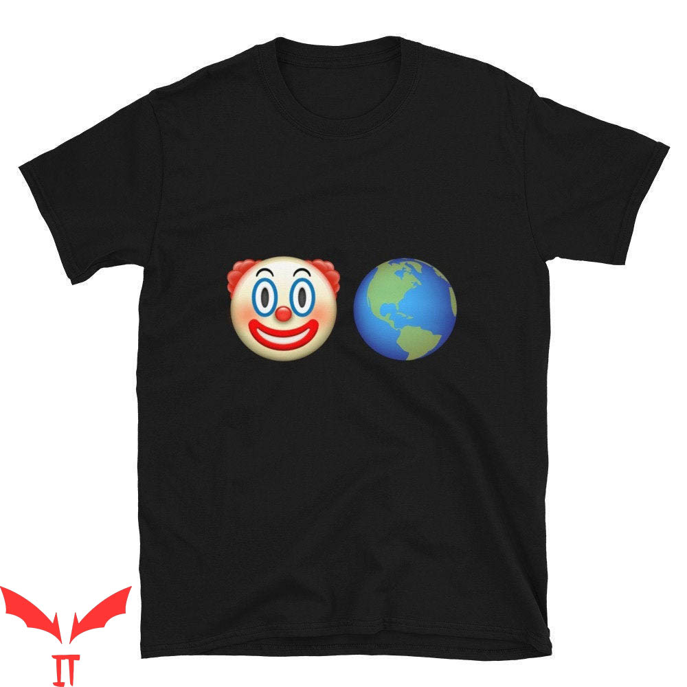 IT The Clown T-Shirt Funny Face Clown With Earth Art