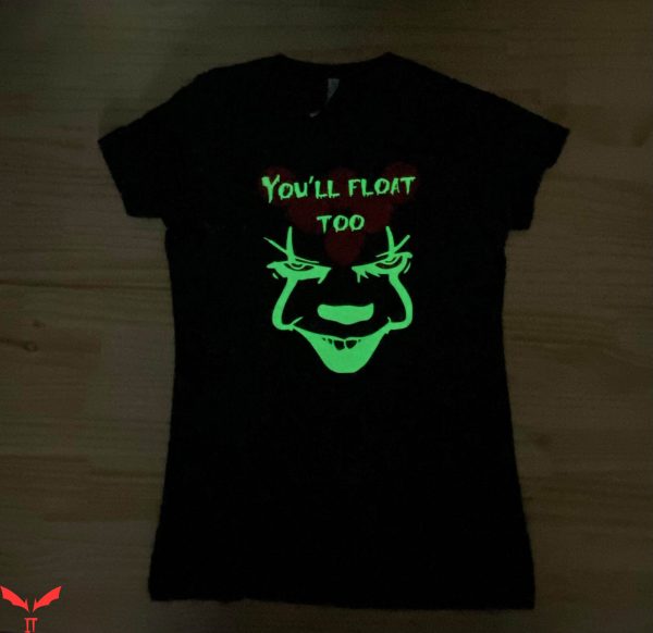IT The Clown T-Shirt Green Glow In The Dark You’ll Float Too