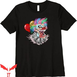 IT The Clown T-Shirt Halloween Creepy Evil Clown Balloons