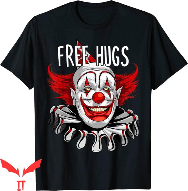 IT The Clown T-Shirt Halloween Free Hugs Horror Creepy Clown