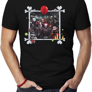 IT The Clown T-Shirt Halloween Horror Graphic IT The Movie
