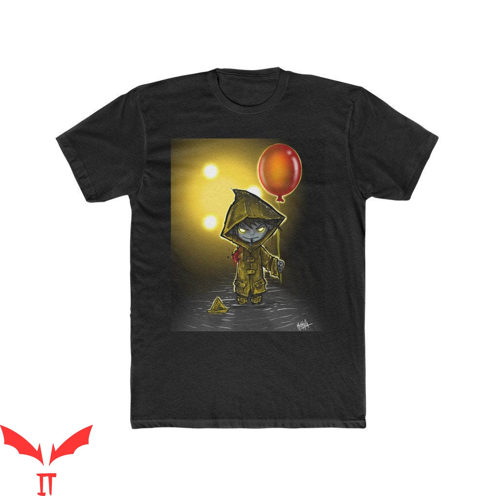 IT The Clown T-Shirt Hand Drawn Scary Clown With Balloon