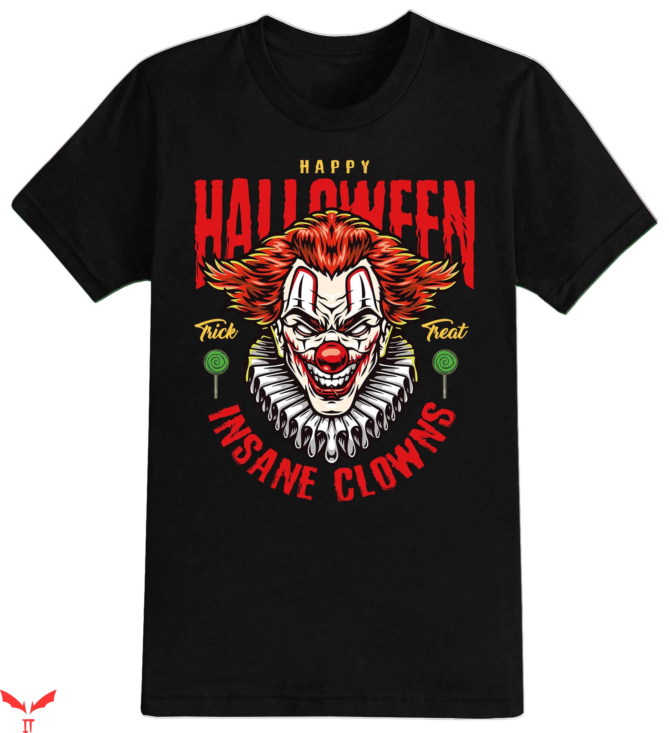 IT The Clown T-Shirt Happy Halloween Insane Clowns