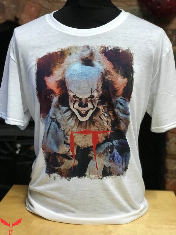 IT The Clown T-Shirt Horror Clown Creepy Face IT Movie