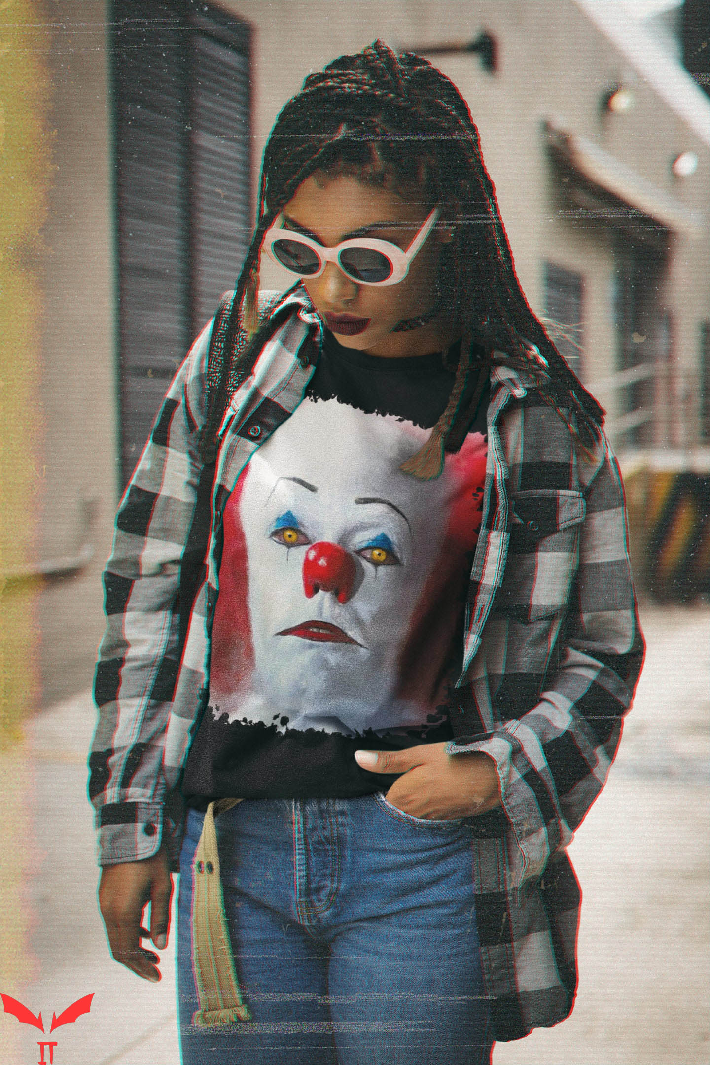 IT The Clown T-Shirt Horror IT Movie Scary Clown Face