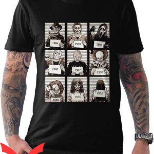 IT The Clown T-Shirt Horror Mugshot Pennywise IT The Movie