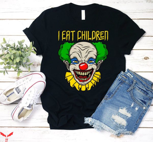 IT The Clown T-Shirt I Eat Children Green Hair Scary Clown
