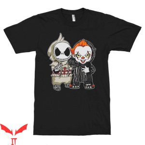 IT The Clown T-Shirt Jack Skellington With Pennywise