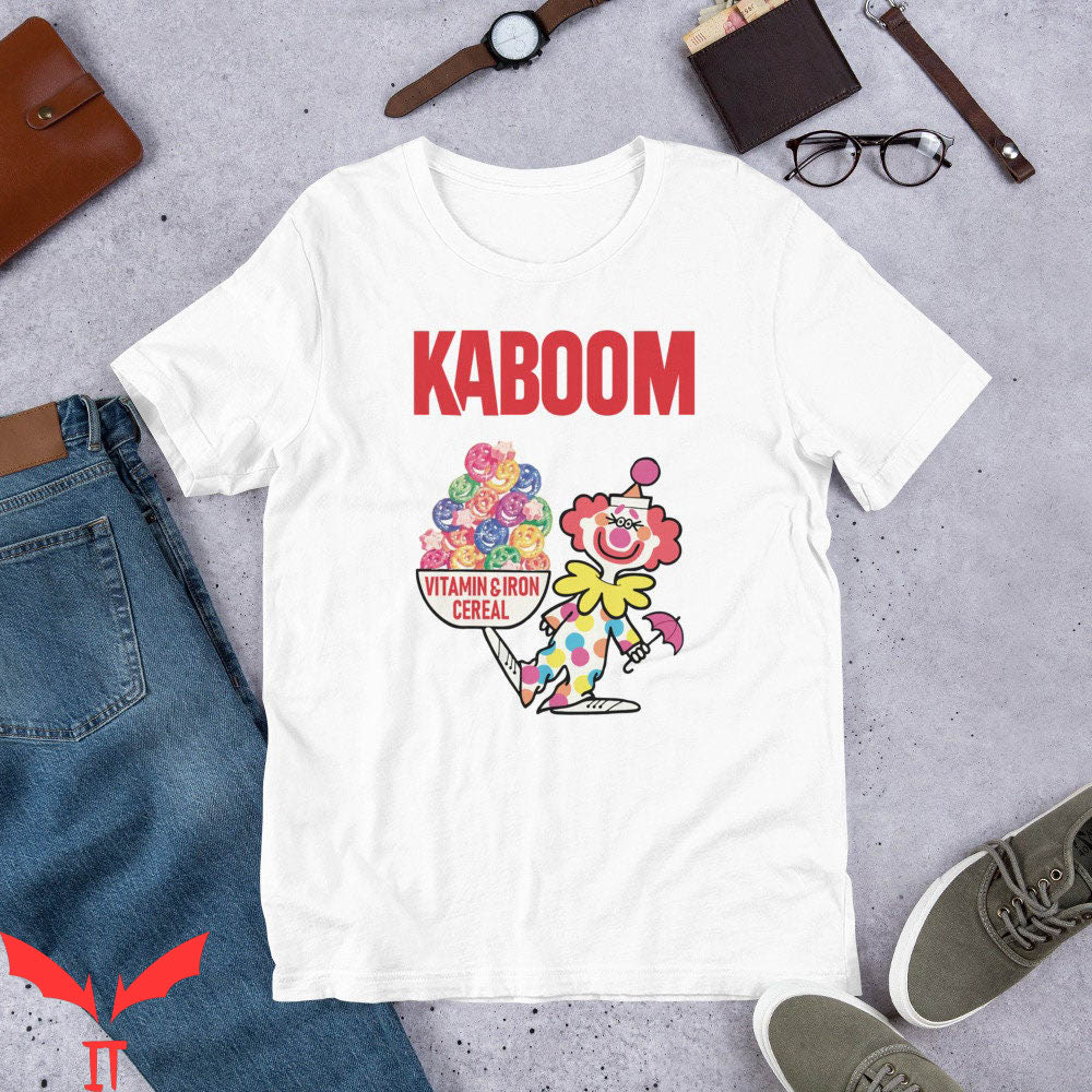 IT The Clown T-Shirt Kaboom Cereal Funny Breakfast Clown