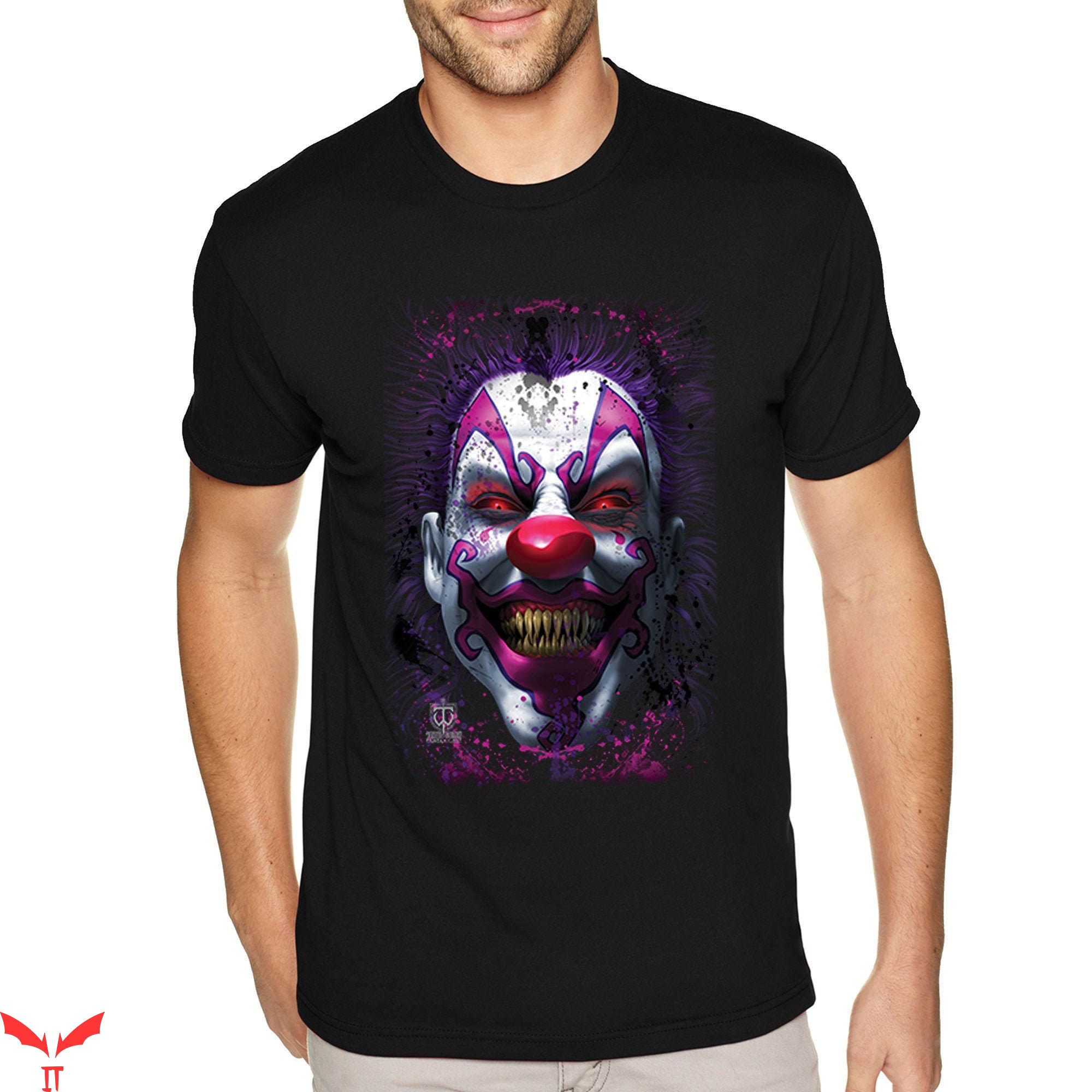 IT The Clown T-Shirt Keep Smiling Clown Creepy Circus