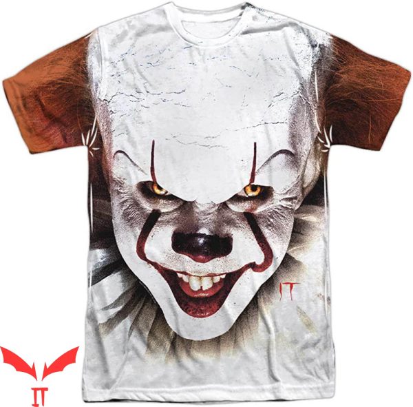 IT The Clown T-Shirt Large Front Only Sublimated Clown Face