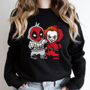 IT The Clown T-Shirt Marvel Deadpool And Pennywise Friends