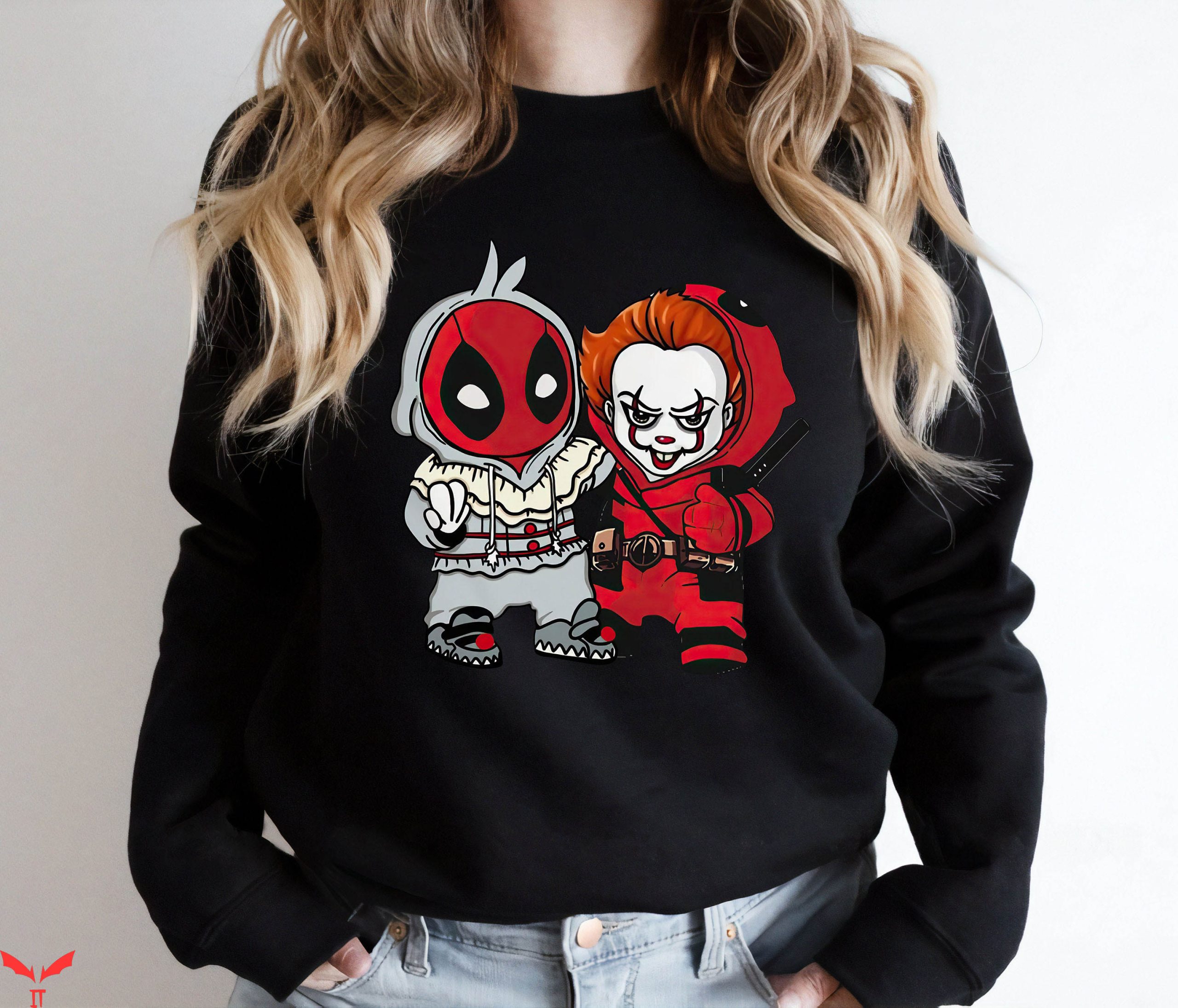 IT The Clown T-Shirt Marvel Deadpool And Pennywise Friends