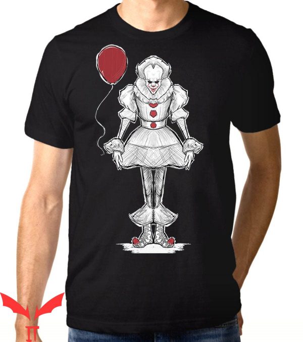 IT The Clown T-Shirt Pennywise Dancing Clown With Balloon