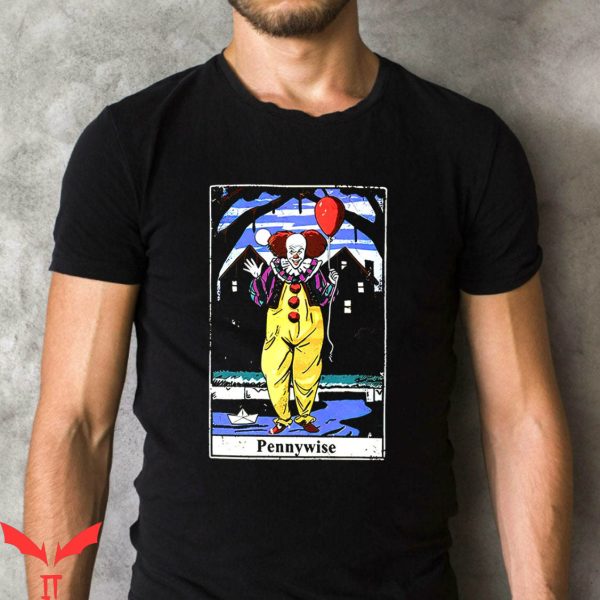 IT The Clown T-Shirt Pennywise Tarot Card Classic Movie