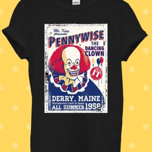 IT The Clown T-Shirt Pennywise The Dancing Clown 1917