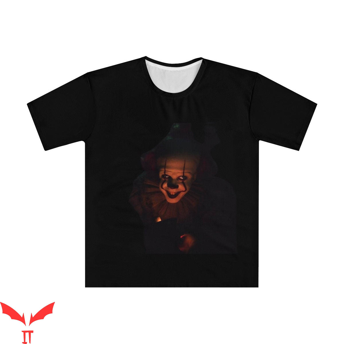 IT The Clown T-Shirt Scary Clown Face Red Hair IT Movie