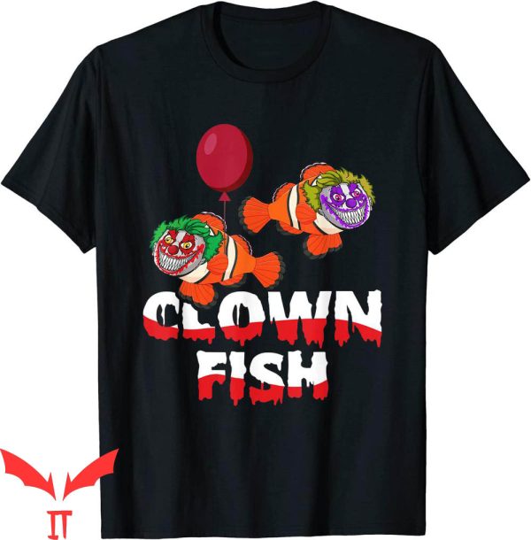 IT The Clown T-Shirt Scary Clown Fish Creepy Smile Horror