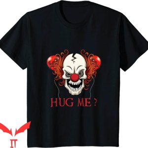 IT The Clown T-Shirt Scary Clown Mask Costume Red Balloons