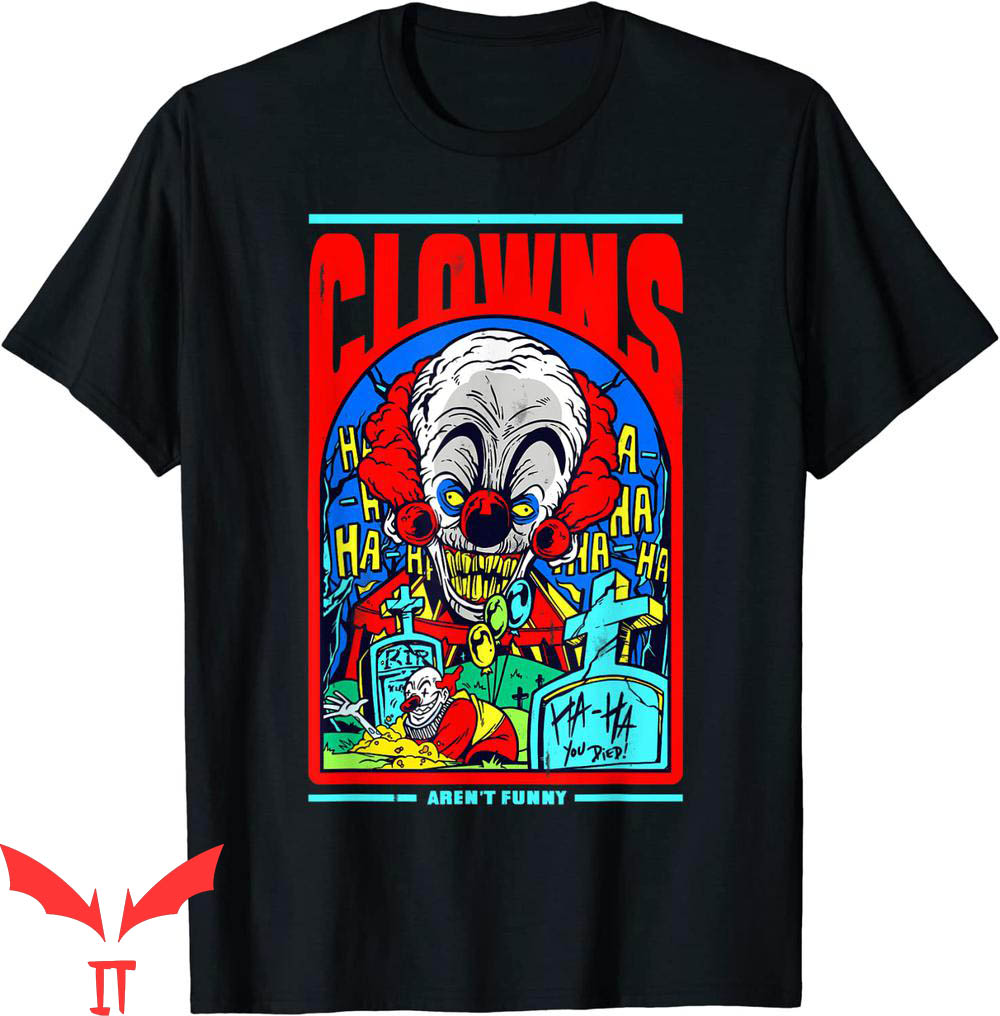 IT The Clown T-Shirt Scary Clown Mask Halloween IT The Movie