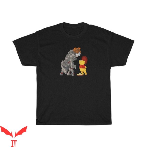 IT The Clown T-Shirt Scary Clown With Poohs Red Balloon