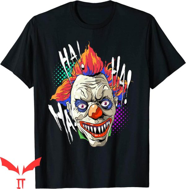 IT The Clown T-Shirt Scary Creepy Clown Laughing Halloween