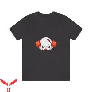 IT The Clown T-Shirt Scary IT Clown Half Face Horror Movie