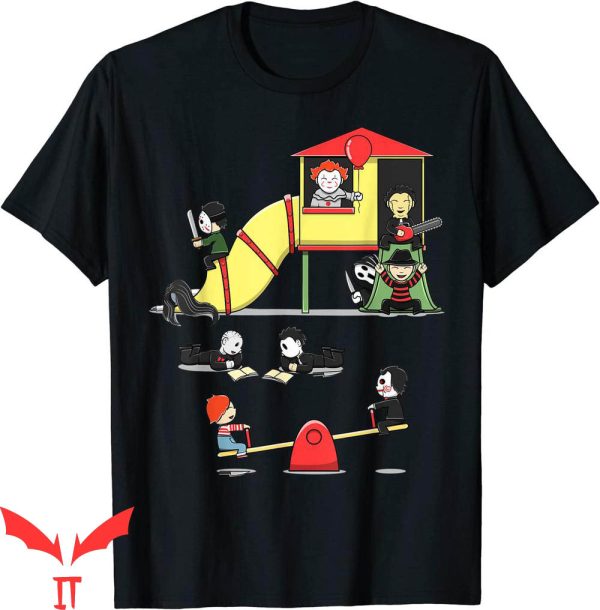 IT The Clown T-Shirt Scary Playground Halloween Horror IT