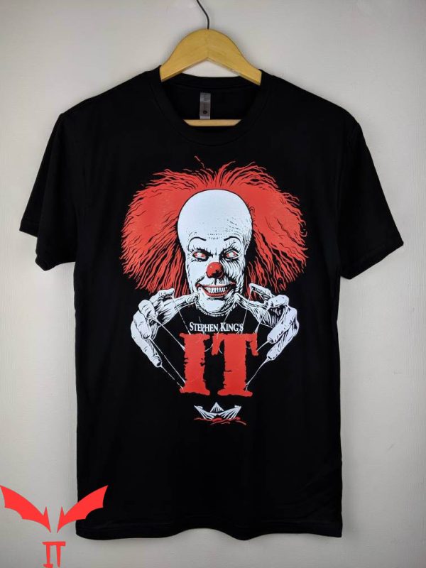 IT The Clown T-Shirt Simple Scary Clown Face Red Hair