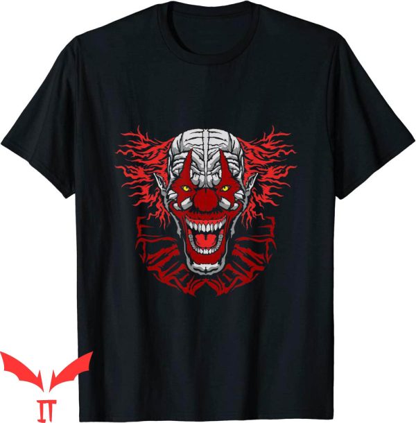 IT The Clown T-Shirt Terrifying Scary Halloween Face Costume