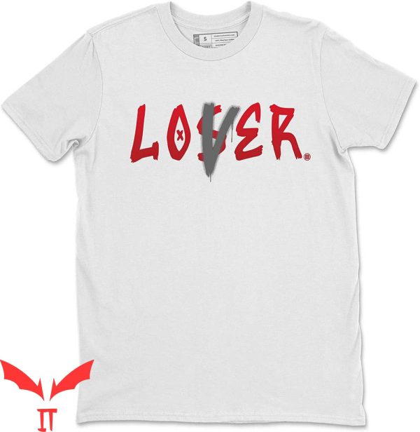 Lover Loser T-Shirt 13 Retro Gym Red Frint Grey Matching
