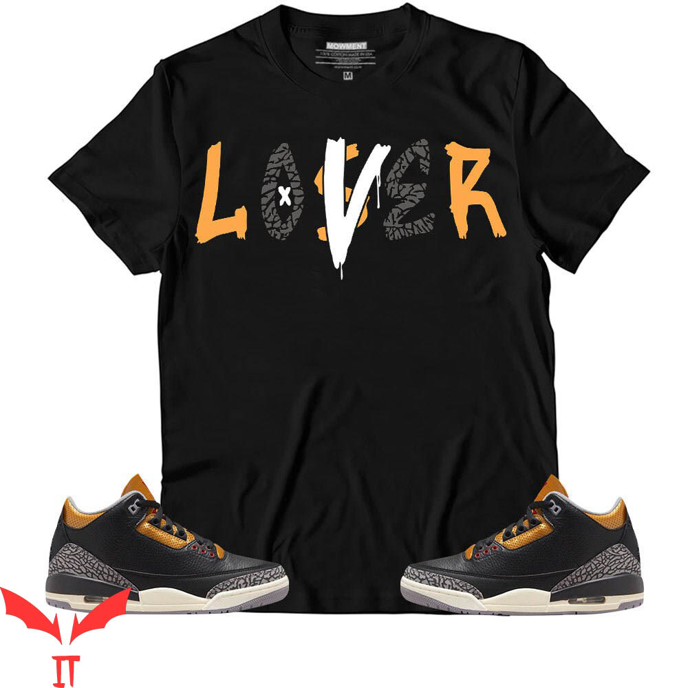 Lover Loser T Shirt 3S Black Gold Loser Lover Dripping