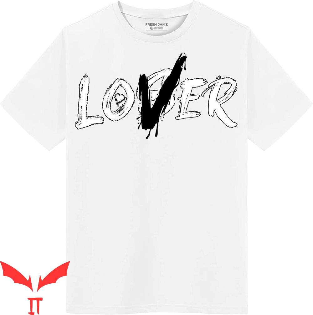Lover Loser T-Shirt 4s Retro Military Black Shirt Match