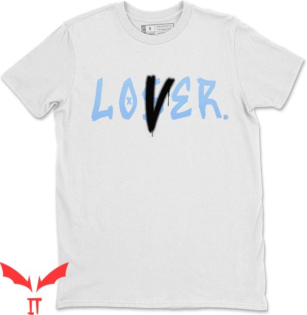 Lover Loser T-Shirt Blue White Graphic Design IT The Movie